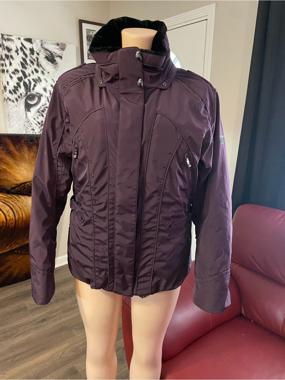MeCo Women's Purple plum Winter Jacket tactical warm coat jacket size 10